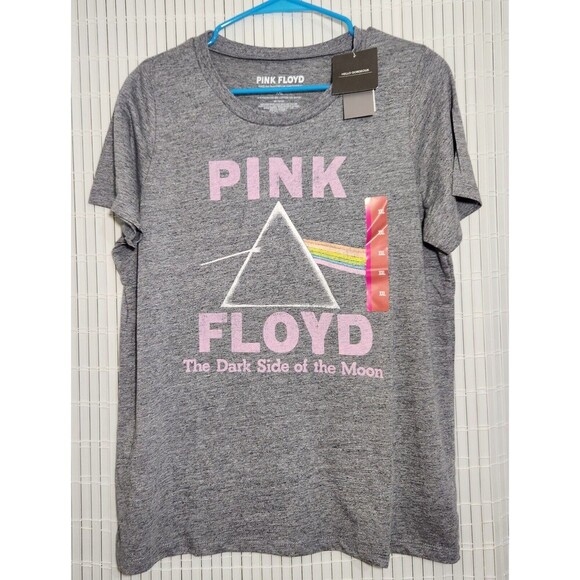 Pink Floyd girls tshirt size XXL Gray Dark Side Of The Moon Logo - Picture 1 of 8